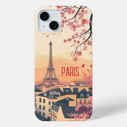 Parijs in het voorjaar Case-Mate iPhone case (Achterkant)
