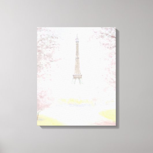 Parijs in Pastels Canvas Afdruk (Voorkant)