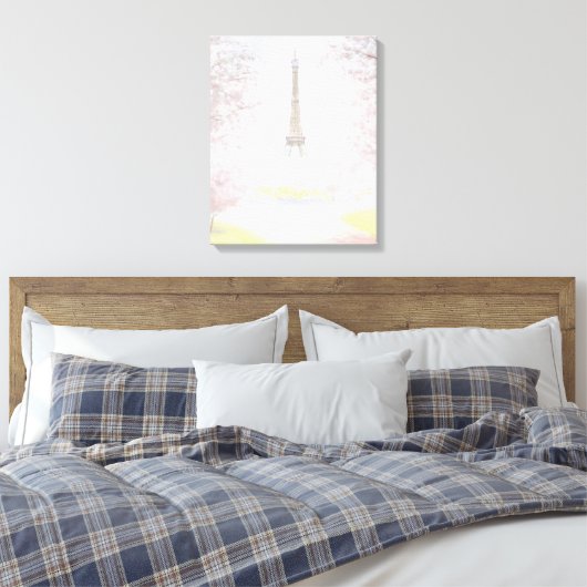 Parijs in Pastels Canvas Afdruk (Insitu (Slaapkamer))