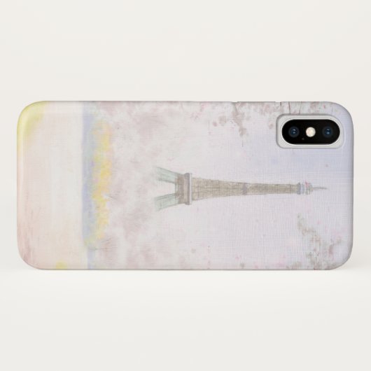 Parijs in Pastels Case-Mate iPhone Case (Achterkant (horizontaal))