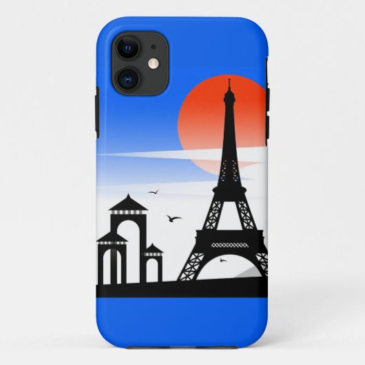 Parijs in Silhouette: zonovergoten sereniteit Case-Mate iPhone Case (Achterkant)