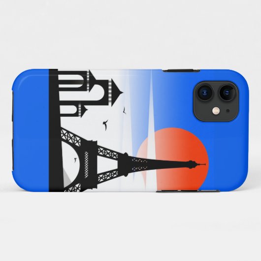 Parijs in Silhouette: zonovergoten sereniteit Case-Mate iPhone Case (Achterkant (horizontaal))