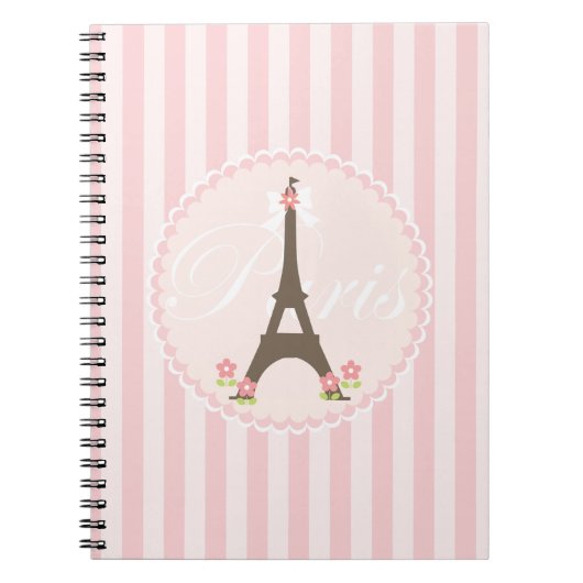 Parijs in Spring Girly Notitieboek (Voorkant)