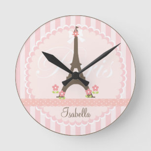 Parijs in Spring Girly Ronde Klok