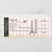 Parijs Instapkaart Uitnodiging, Verjaardag, Bruilo Kaart (Voorkant)