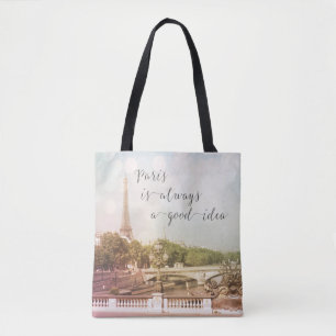 Parijs is altijd een goed gepersonaliseerd idee tote bag
