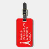 Parijs is altijd een goed idee bagagelabel (Voorkant verticaal)