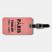 Parijs is altijd een goed idee bagagelabel (Voorkant horizontaal)