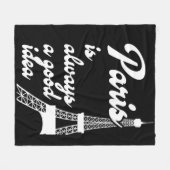 Parijs is altijd een goed idee fleece deken (Voorkant (Horizontaal))