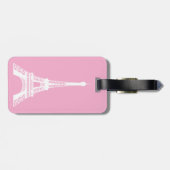 Parijs is altijd een goed idee roze bagagelabel (Achterkant horizontaal)