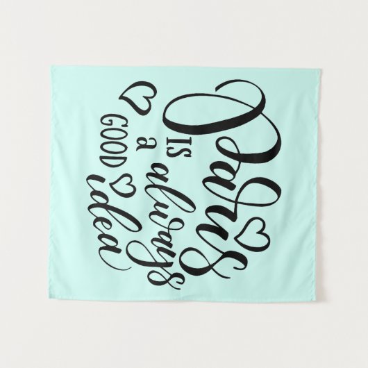 Parijs is altijd een goed idee script wandkleed (Voorkant (horizontaal))