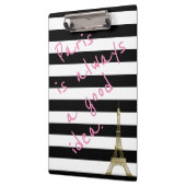 Parijs is altijd een goed idee Striped klembord (Links)