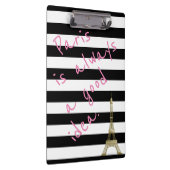 Parijs is altijd een goed idee Striped klembord (Rechts)