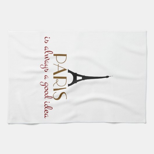 Parijs is altijd een goed idee theedoek (Horizontaal)