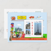 Parijs is de stad van het licht! briefkaart (Voorkant / Achterkant)