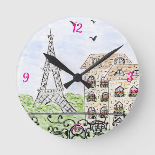 Parijs is een goed idee voor een wandklok ronde klok