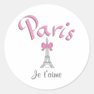 Parijs - Je t'aime (de liefde van I u) Ronde Sticker