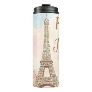 Parijs, Je T'aime - Eiffeltoren met macarons Thermosbeker