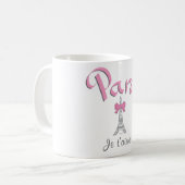 Parijs - Je t'aime (ik hou van je) Koffiemok (Voorkant links)