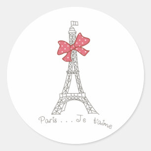 Parijs...je t'aime ronde sticker