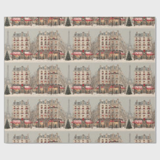 Parijs Kerstmis Cadeaupapier