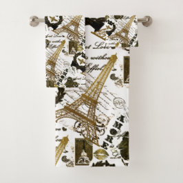 Parijs: La Tour Eiffel Bad Handdoek