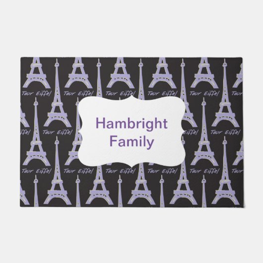 Parijs Label Frans Roze Persoonlijke Doormat Deurmat (Voorkant)