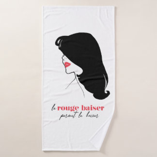 Parijs - Le Rouge Baiser (Rode Kus) Badhanddoek