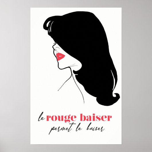 Parijs - Le Rouge Baiser (Rode Kus) Poster (Voorkant)