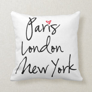 Parijs, Londen, New York Kussen