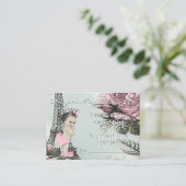  Parijs Luier Raffle Ticket Informatiekaartje (Staand voorkant)