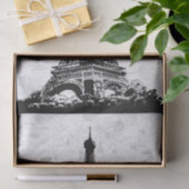 Parijs Map Eiffel Tower Black en White Tissuepapier (Geschenk)