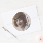 parijs meisje haarstylist make-up artiest ronde sticker (Envelop)