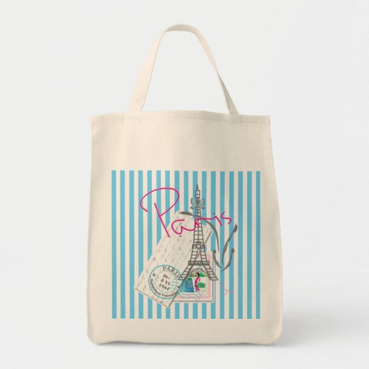 Parijs met liefde en Eiffeltoren Tote Bag (Voorkant)