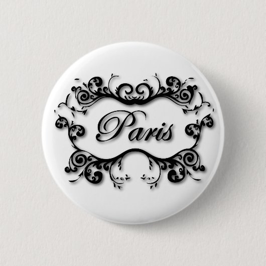 Parijs met scrollen ronde button 5,7 cm (Voorkant)