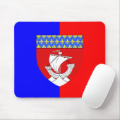 Parijs met Shield, Frankrijk Muismat (Met muis)