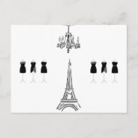 Parijs Mode Eiffeltoren Frans Briefkaart
