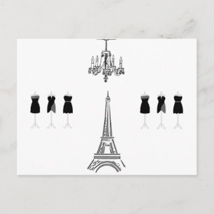 Parijs Mode Eiffeltoren Frans Briefkaart