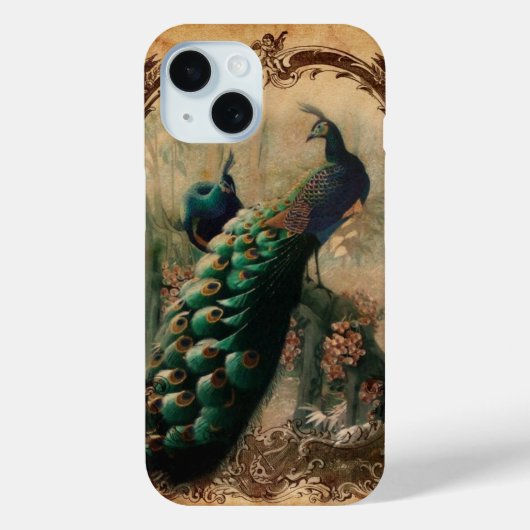parijs mode meisjesbloem  pauw Case-Mate iPhone case (Achterkant)