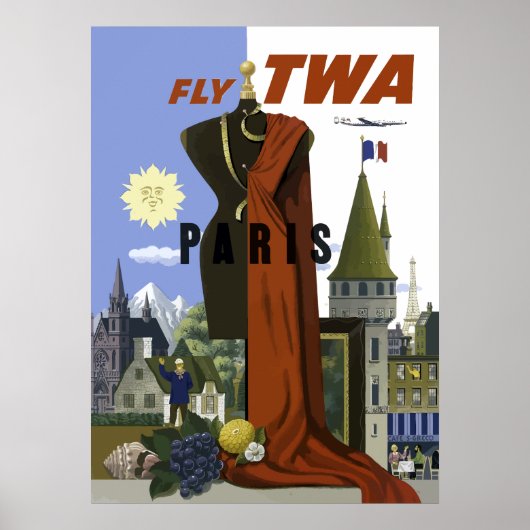 Parijs Mode Reisposter Poster (Voorkant)