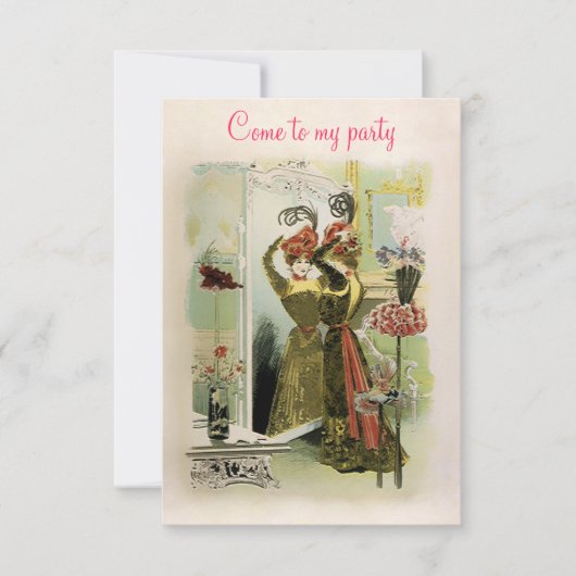 Parijs Modes ~ Uitnodigingen / RSVP #18 (Voorkant)