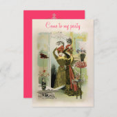 Parijs Modes ~ Uitnodigingen / RSVP #18 (Voorkant / Achterkant)