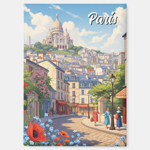 Parijs Montmartre Briefkaart Magneet