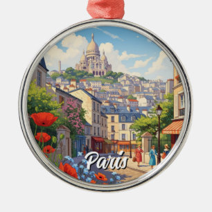 Parijs Montmartre Briefkaart Metalen Ornament
