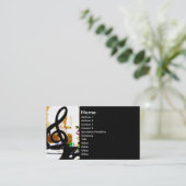 parijs - muziek visitekaartje (Staand voorkant)