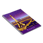 Parijs onder een Paarse Starry Sky Notitieboek (Rechterzijde)