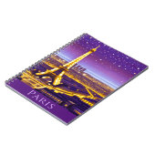 Parijs onder een Paarse Starry Sky Notitieboek (Linkerzijde)