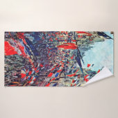 Parijs op nationale dag, Claude Monet Badhanddoek (Badhanddoek)