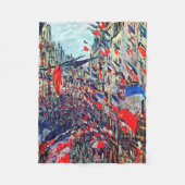 Parijs op nationale dag, Claude Monet Fleece Deken (Voorkant)
