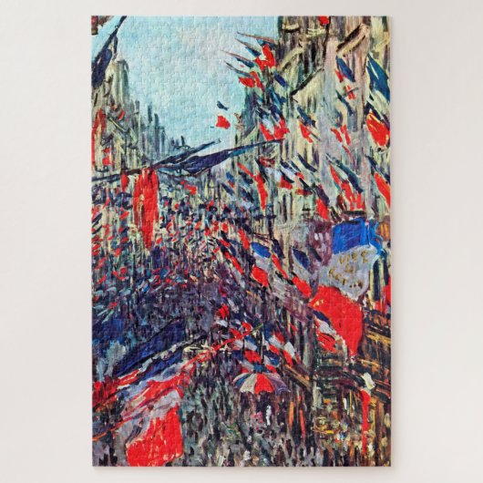Parijs op nationale dag, Claude Monet Legpuzzel (Verticaal)